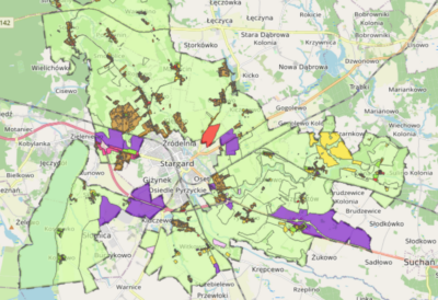 strefy planistyczne w planie ogólnym